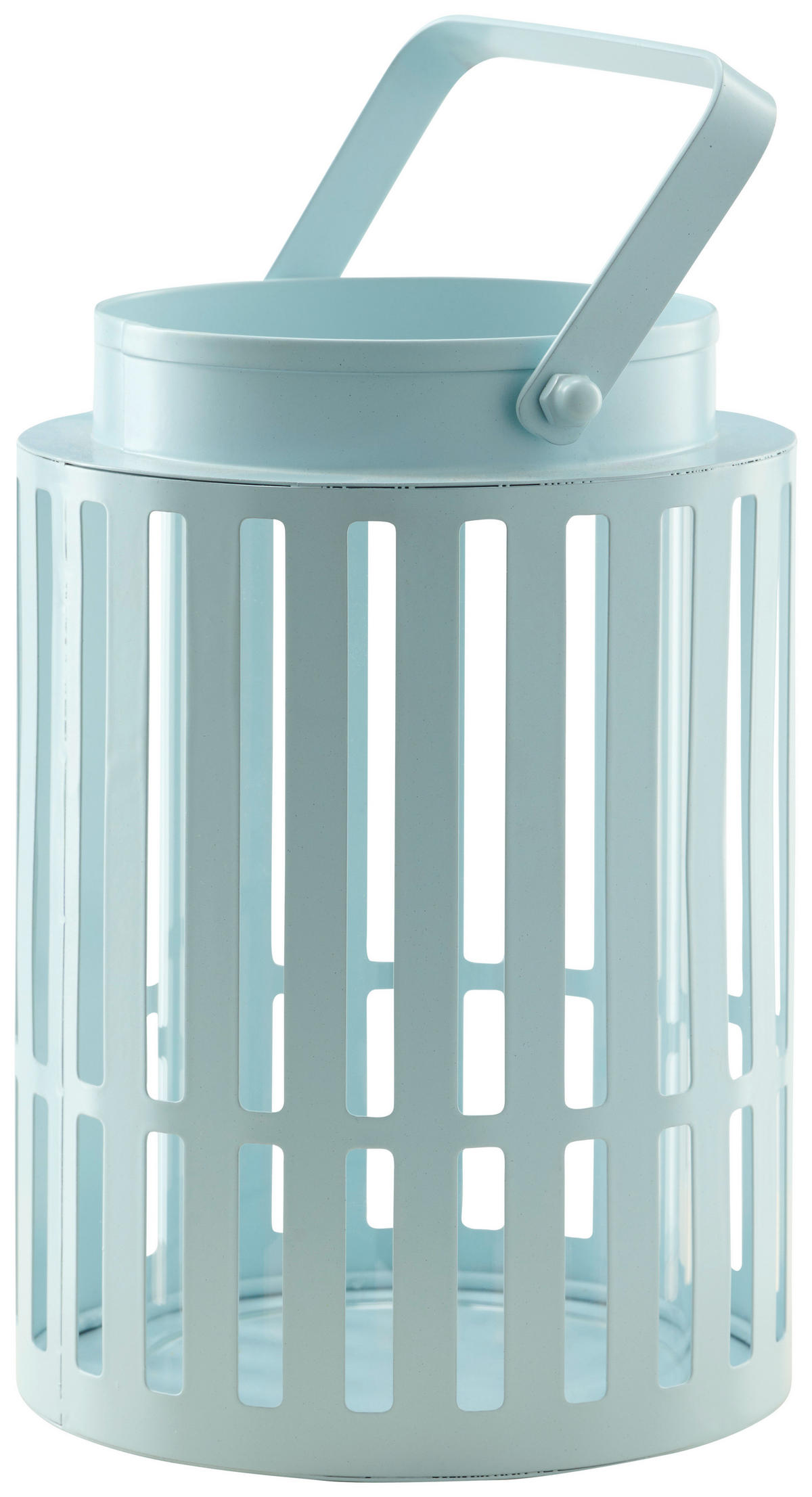 LATERNE - Pastellblau, Basics, Metall (12/17cm)
