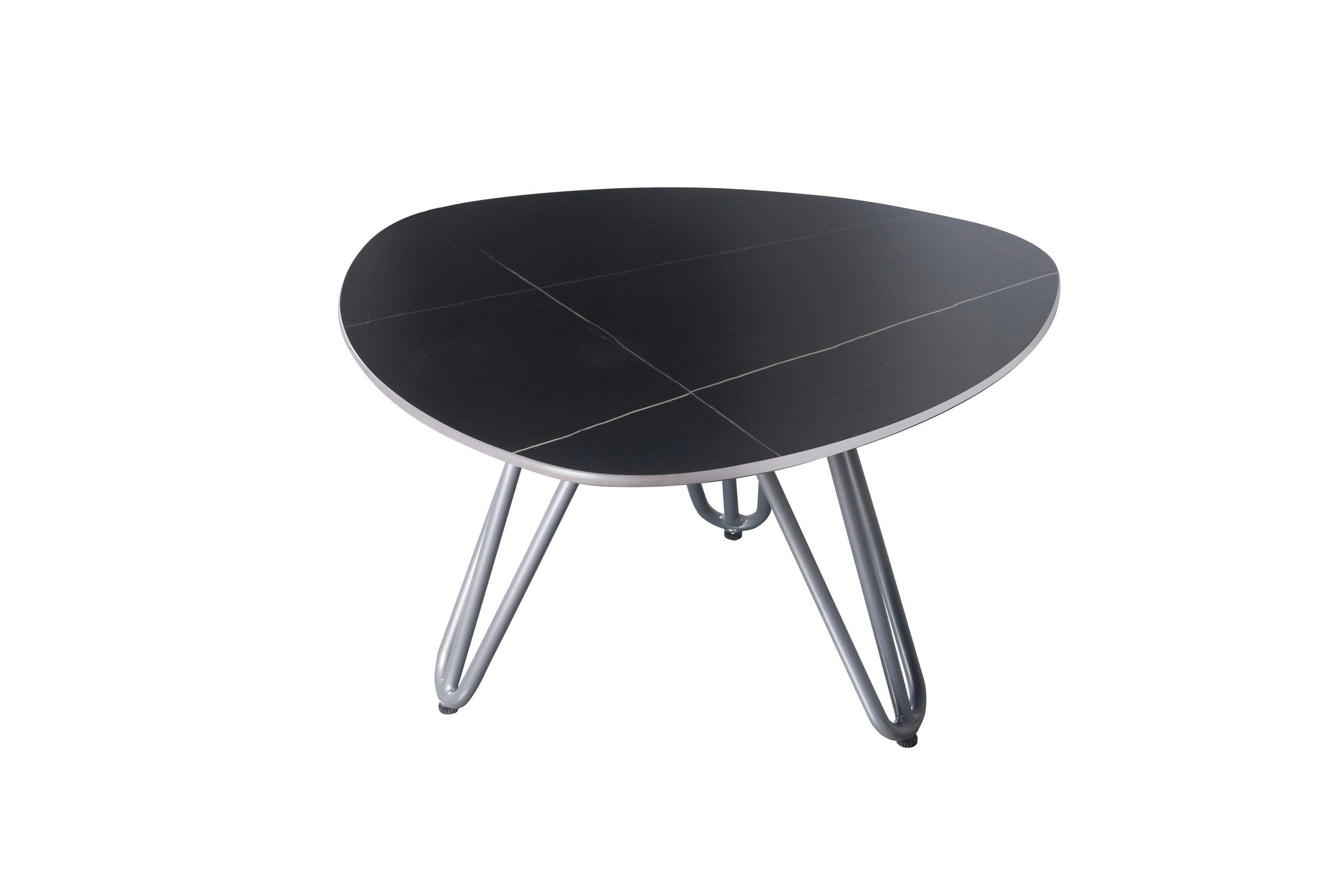 LOUNGETISCH 68/68/39 cm Metall  - Schwarz/Grau, MODERN, Metall (68/68/39cm) - Gardenson