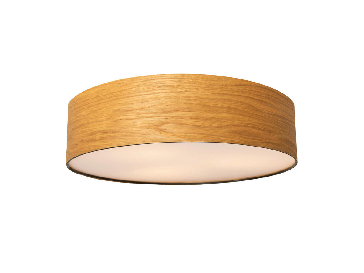 DECKENLEUCHTE  38/13 cm    - Eichefarben/Weiß, KONVENTIONELL, Holz/Kunststoff (38/13cm) - Novel