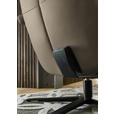 RELAXSESSEL in Leder Taupe  - Taupe/Schwarz, Design, Leder/Metall (76/110/86cm) - Dieter Knoll