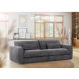 BIGSOFA Cord Dunkelgrau  - Dunkelgrau/Schwarz, KONVENTIONELL, Kunststoff/Textil (260/66/115cm) - Carryhome