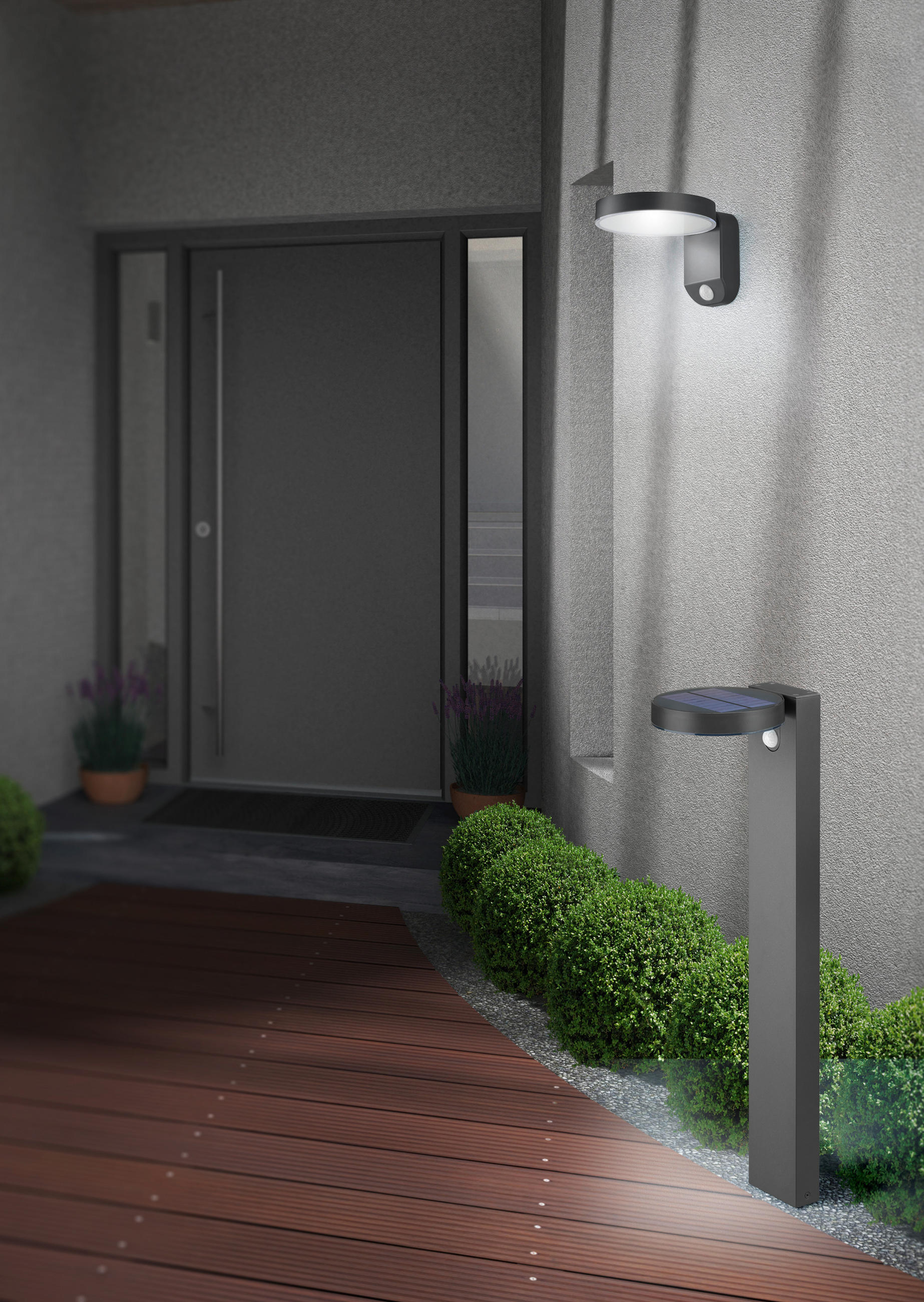 LED-AUSSENLEUCHTE - Anthrazit, Design, Metall (15/60/19,5cm) - P & B