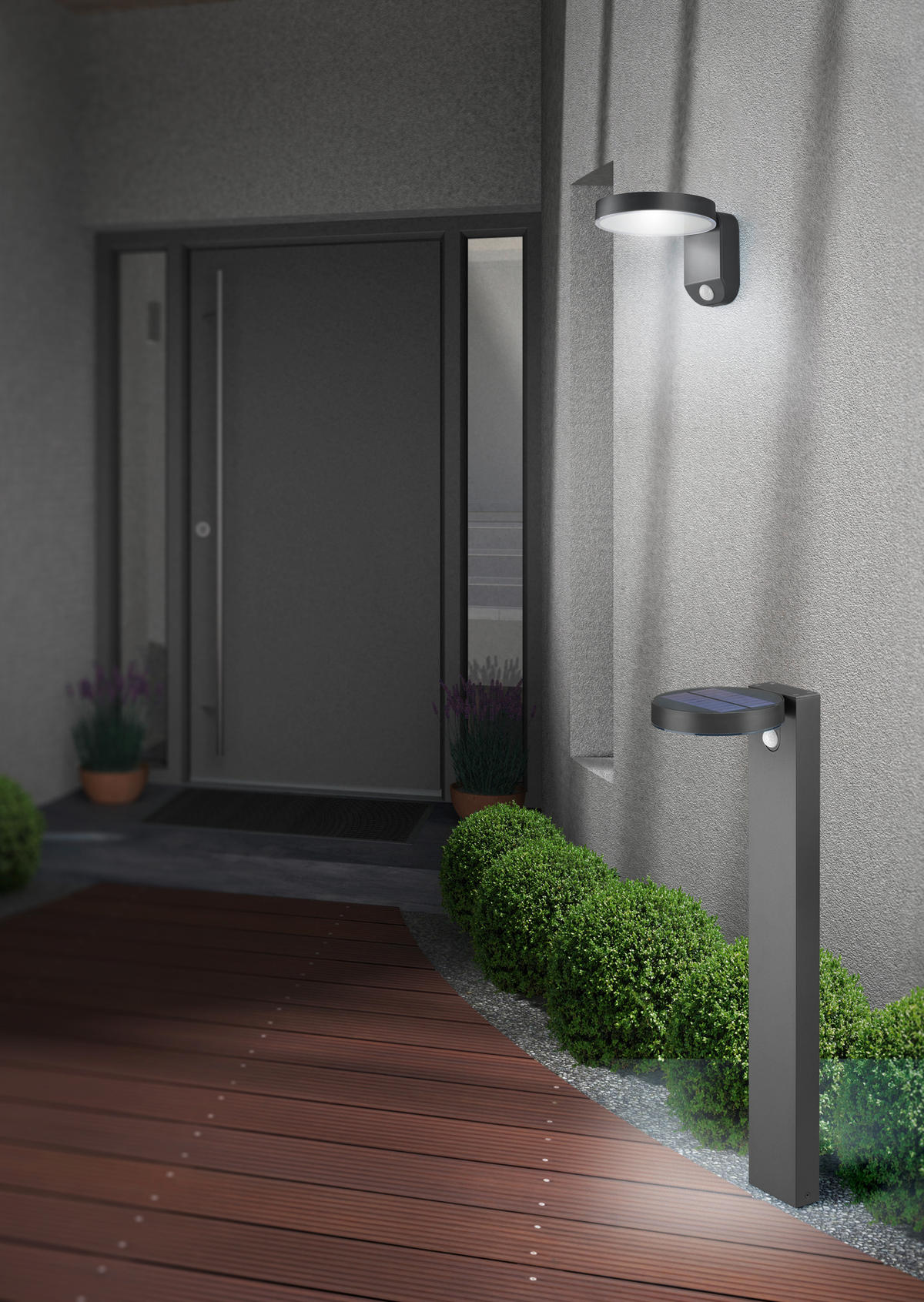 LED-AUSSENLEUCHTE - Anthrazit, Design, Metall (15/60/19,5cm) - P & B