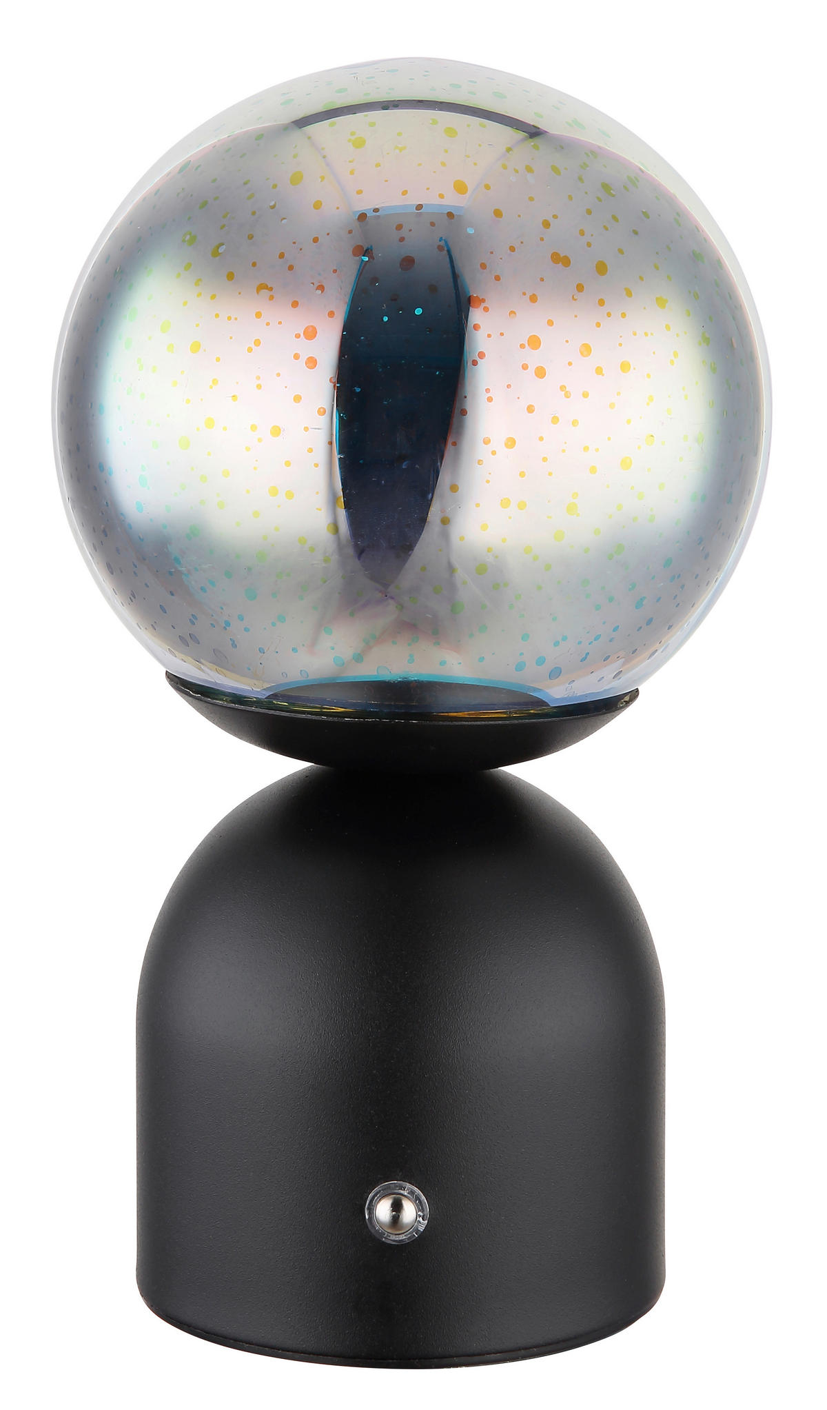 AKKU-TISCHLEUCHTE - Klar/Schwarz, Konventionell, Glas/Metall (12/21cm) - Globo