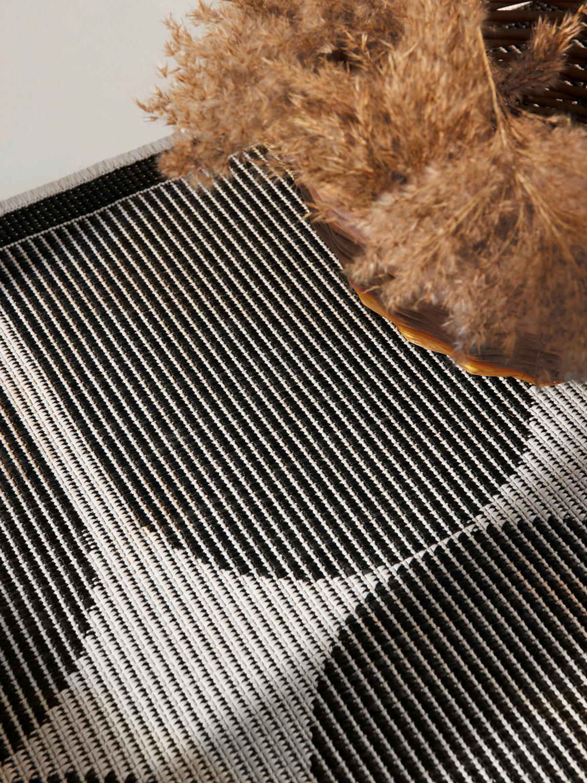 LÄUFER 80/250 cm Duet  - Schwarz/Weiß, Design, Kunststoff (80/250cm)