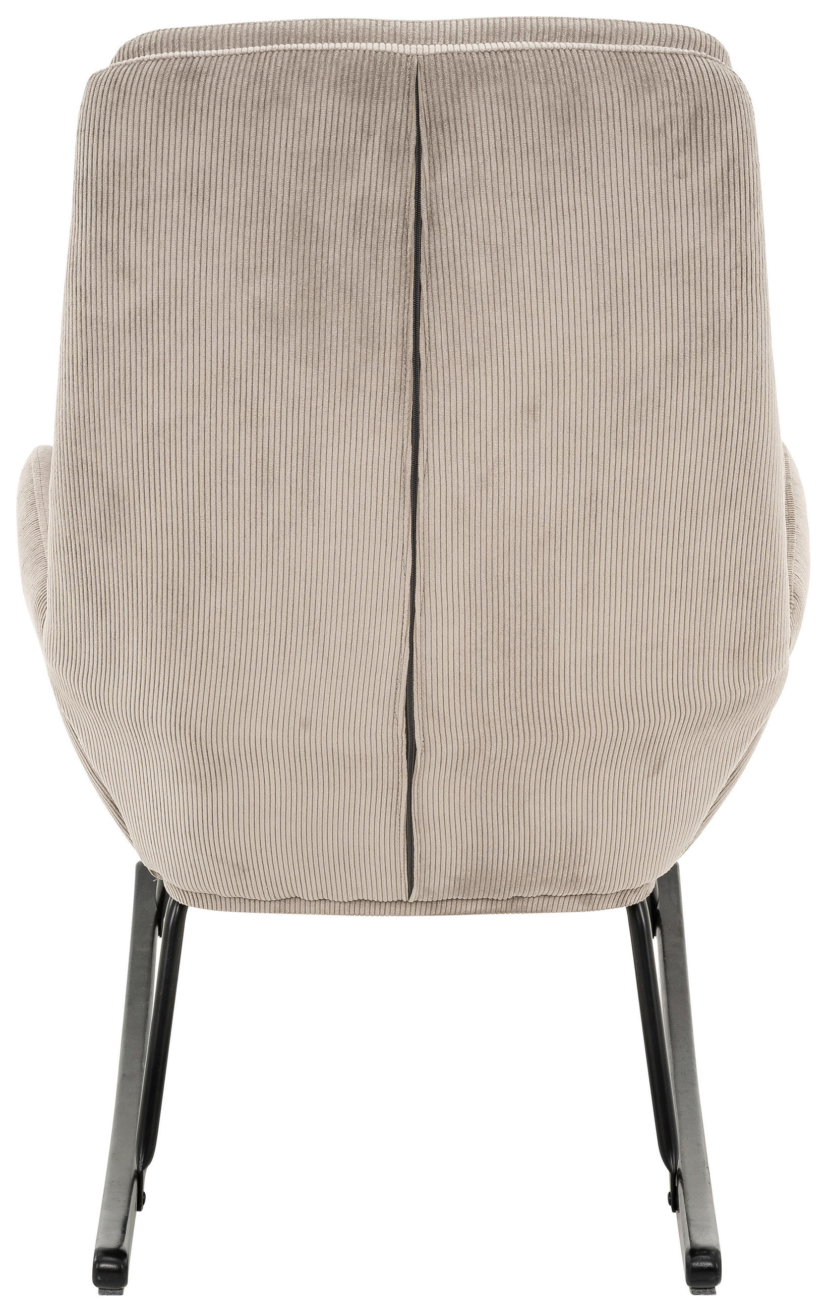 SCHAUKELSESSEL in Cord Schwarz, Hellgrau  - Hellgrau/Schwarz, Design, Holz/Textil (70/105/87cm) - Livetastic