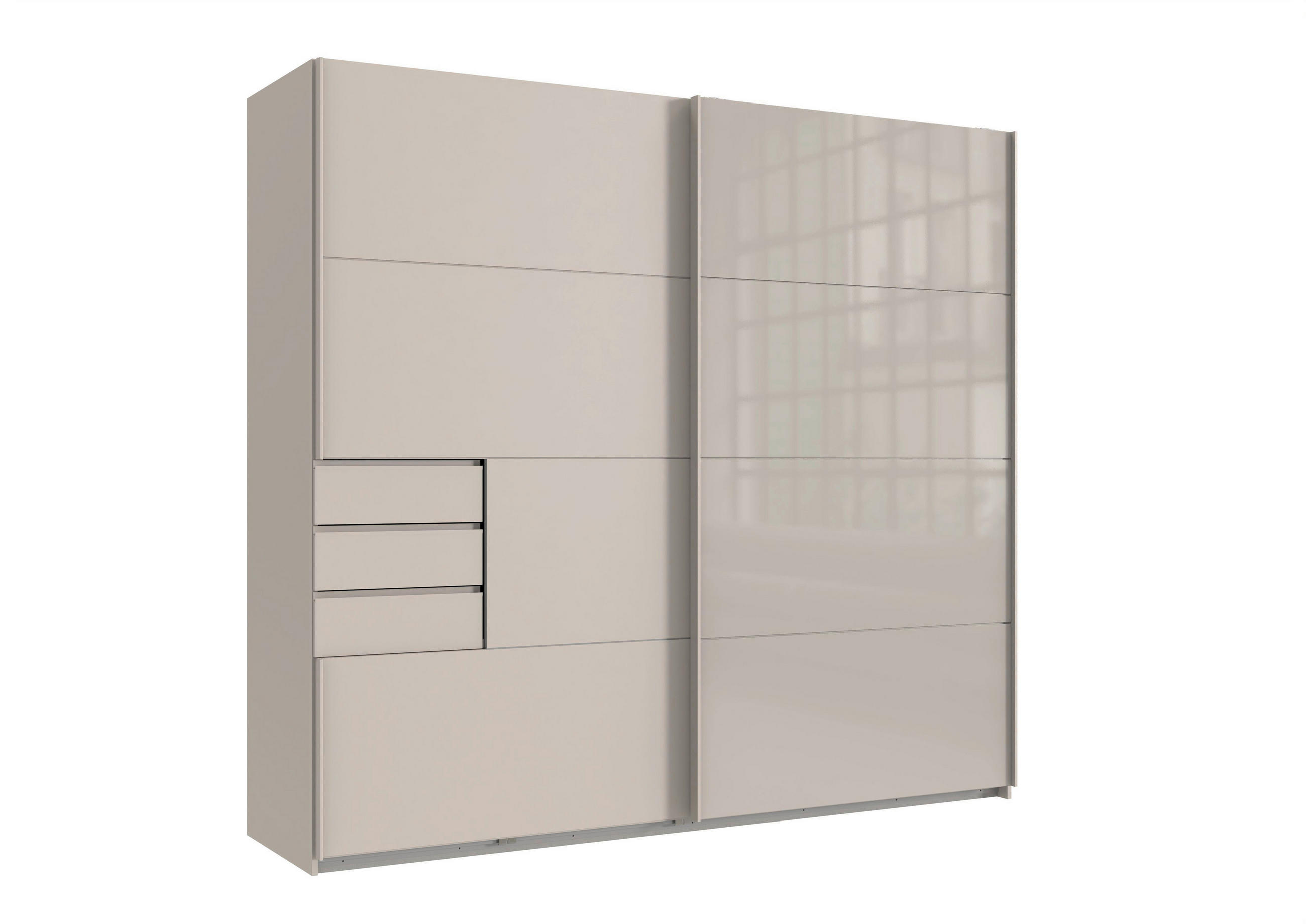 SCHIEBETÜRENSCHRANK 225/210/64 cm Kaschmir  - Kaschmir, Modern, Holzwerkstoff/Metall (225/210/64cm) - P & B