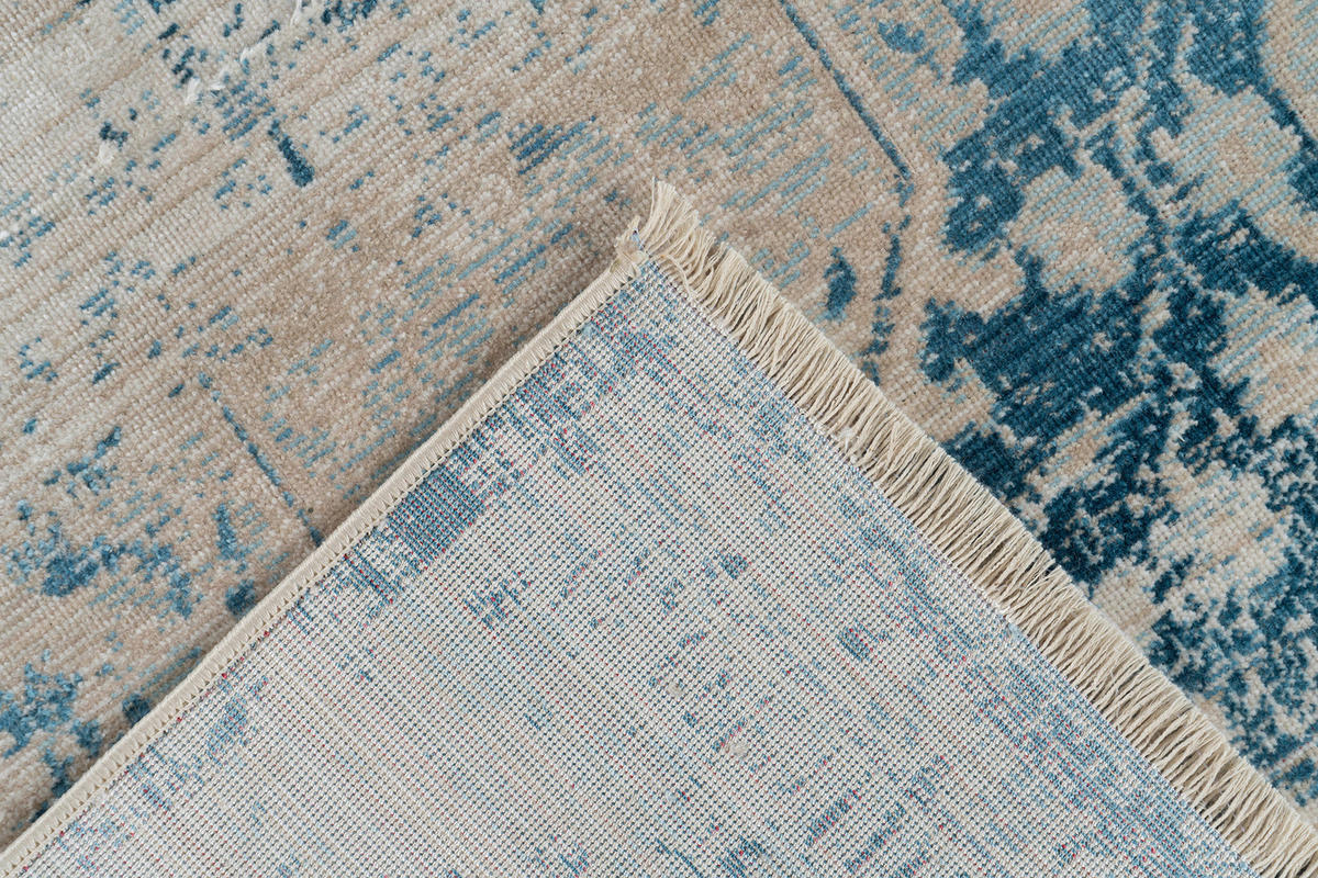 VINTAGE-TEPPICH 160/230 cm Dilan 200 Blau  - Blau, KONVENTIONELL, Textil (160/230cm)