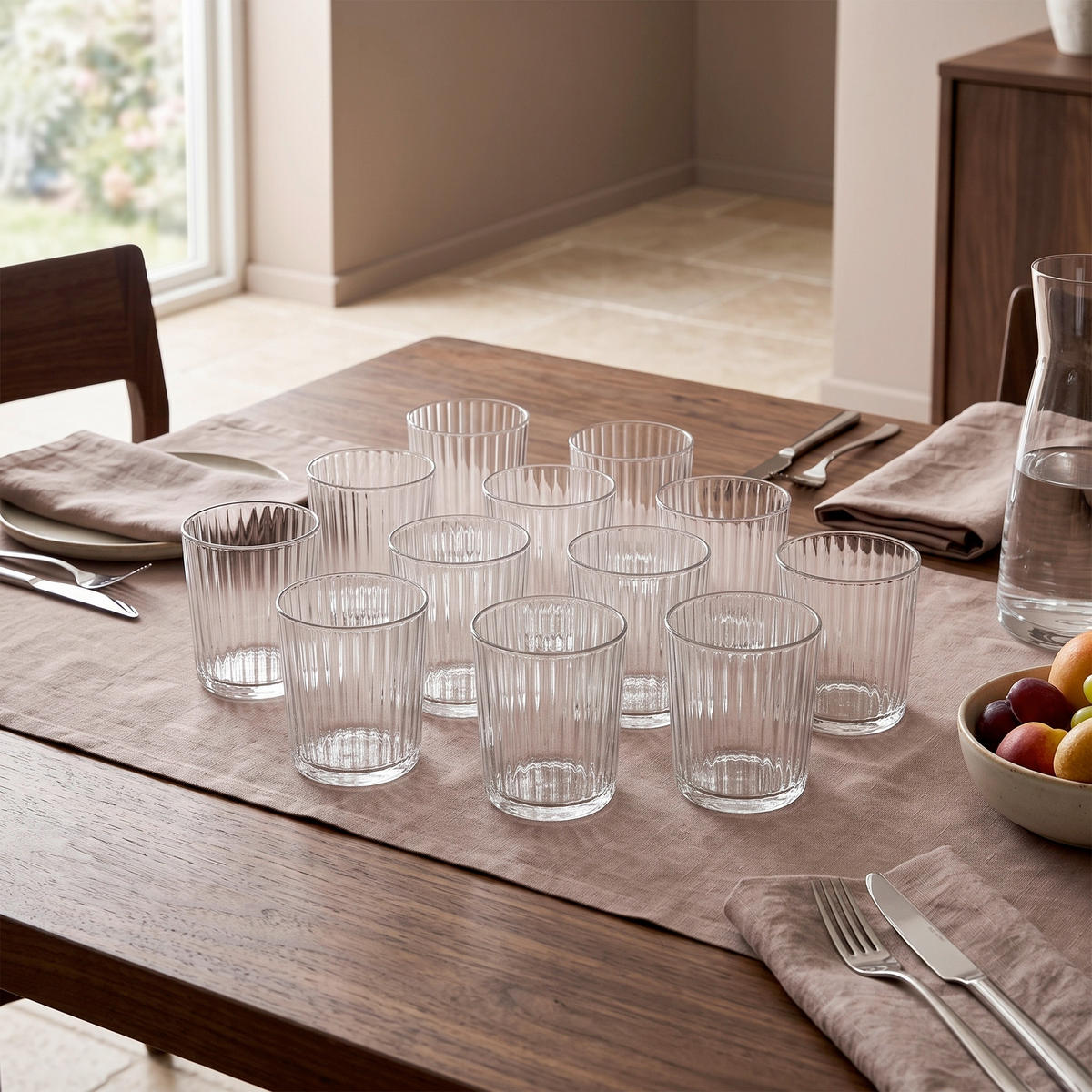 GLÄSERSET Exclusiva  12-teilig  - Klar, KONVENTIONELL, Glas (355ml) - Van Well