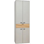 GARDEROBENSCHRANK  in 61,9/186,7/37,1 cm  - Eichefarben/Schwarz, Design, Holz/Holzwerkstoff (61,9/186,7/37,1cm) - Dieter Knoll