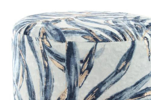 Thumbnail - Kayoom Hocker, Blau, Textil, Floral, rund, 35x46x35 cm, Bsci, Wohnzimmer, Hocker, Sitzhocker