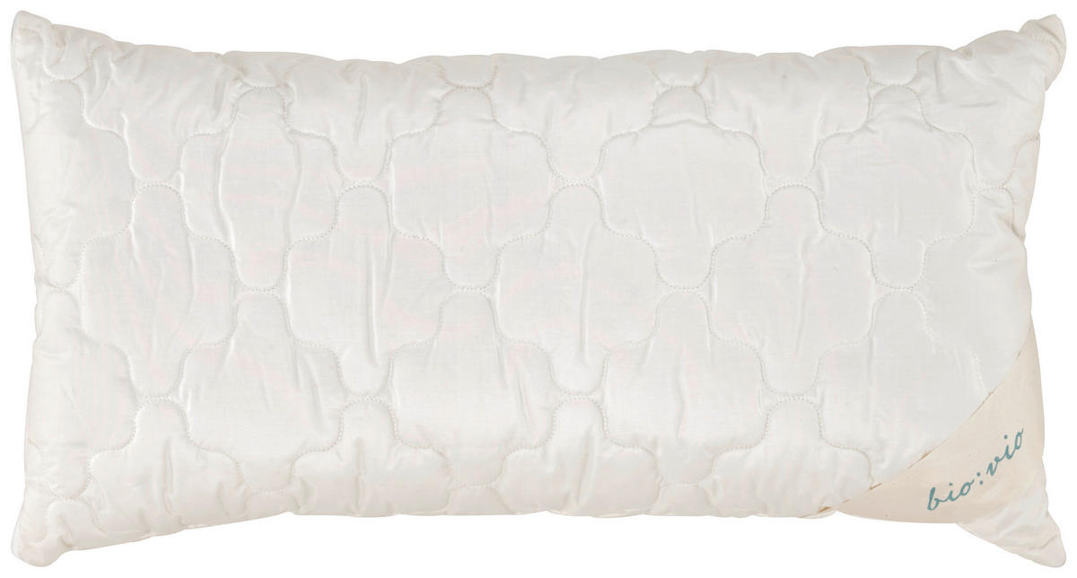 KOPFPOLSTER 40/80 cm  GOTS  - Weiß, Textil (40/80cm) - Bio:Vio