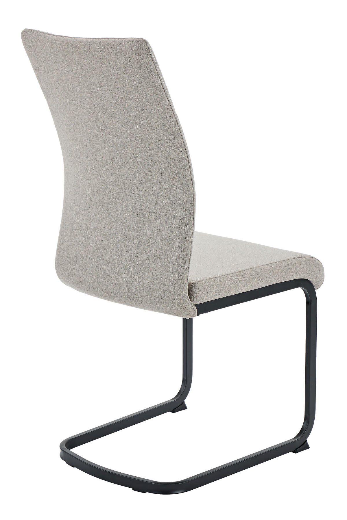 SCHWINGSTUHL-SET 4 Stück  in Stahl Webstoff  - Schlammfarben/Schwarz, MODERN, Textil/Metall (43/98/60cm) - MID.YOU