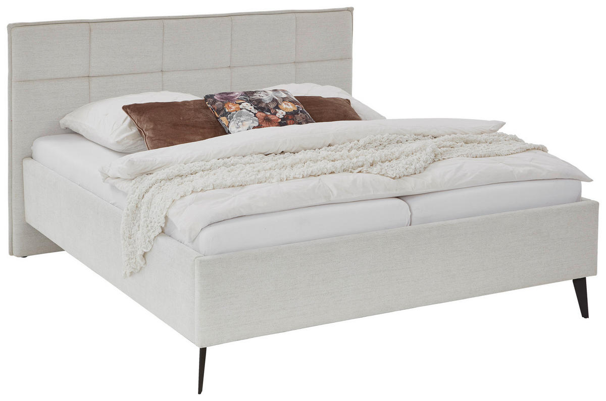 POLSTERBETT Lattenrost, Bettkasten 180/200 cm  in Beige  - Birkefarben/Beige, Design, Holz/Textil (180/200cm) - Xora