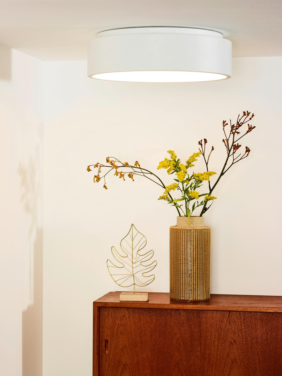 LED-DECKENLEUCHTE 45.5/45.5/13 cm   - Weiß, Basics, Metall (45.5/45.5/13cm) - Lucide