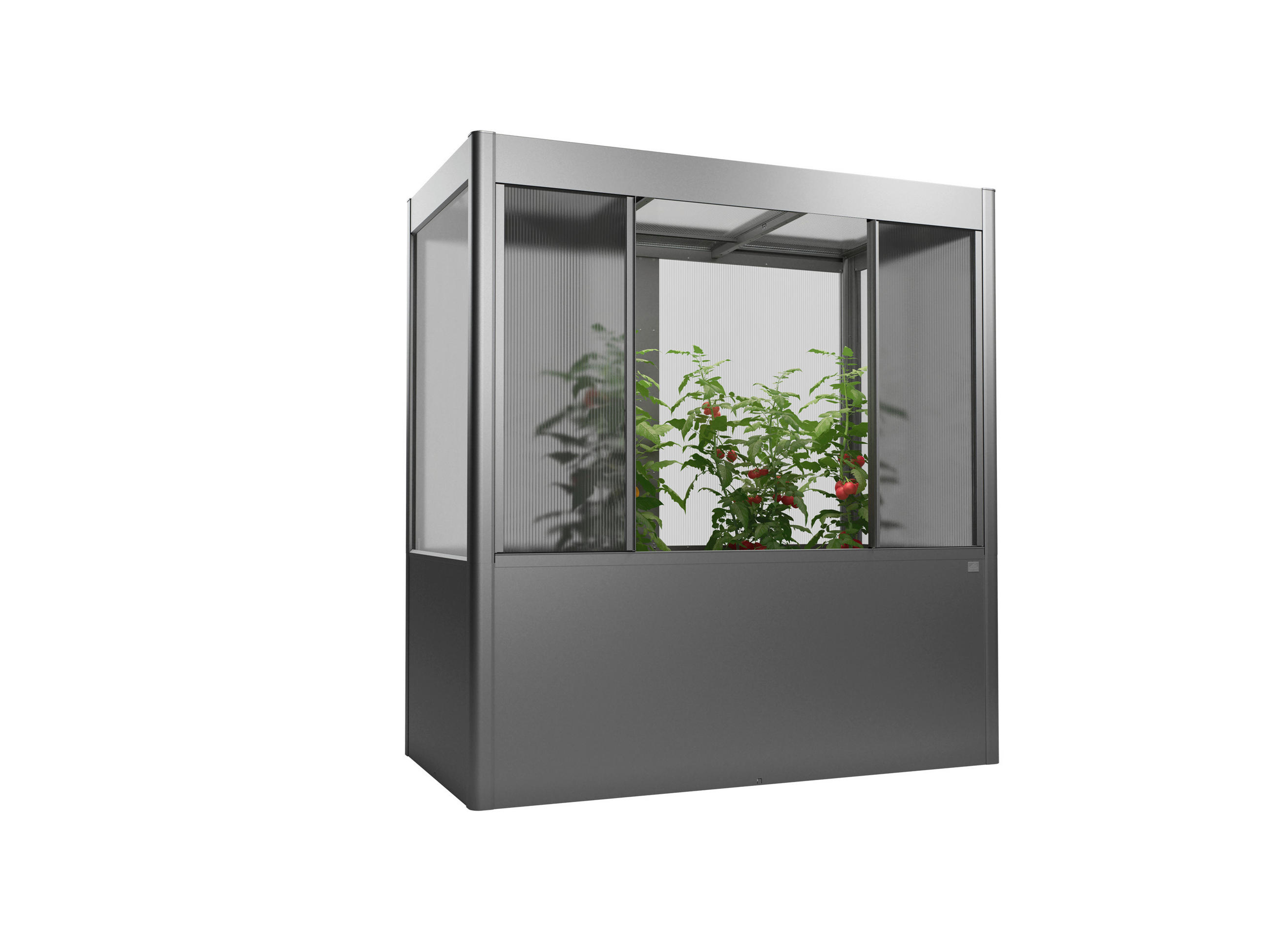 GEWÄCHSHAUS - Grau, Basics, Metall (201,6/213,4/104cm) - Biohort