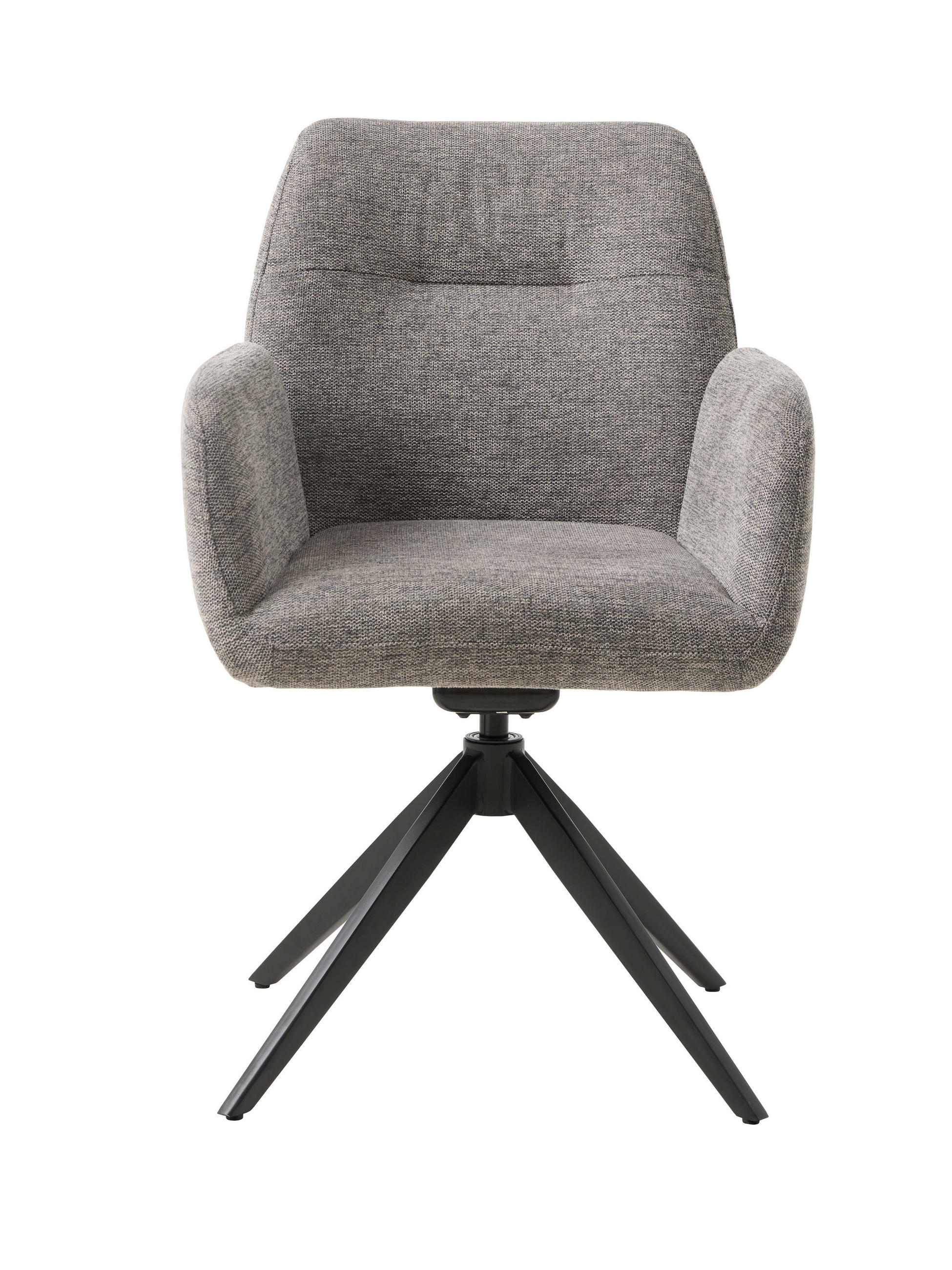 STOL MED ARMSTÖD  - svart/grå, Modern, metall/textil (57,5/88/62cm) - Livetastic