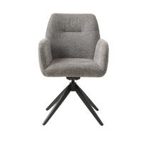 STOL MED ARMSTÖD  - svart/grå, Modern, metall/textil (57,5/88/62cm) - Livetastic