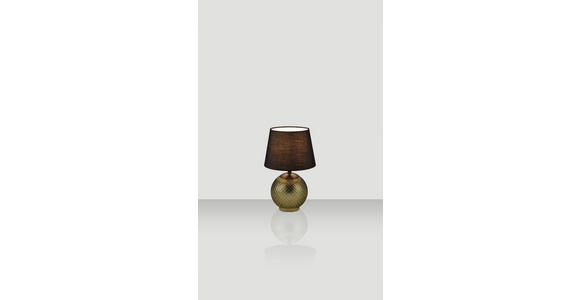 TISCHLEUCHTE 18/29 cm - Schwarz/Grün, Basics, Glas/Textil (18/29cm) - Novel