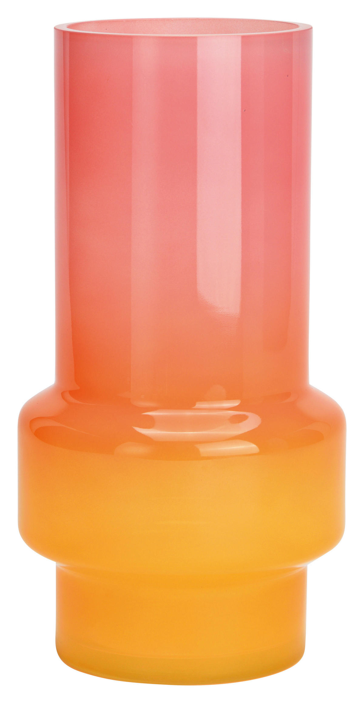VASE  - Orange/Rosa, Basics, Glas (13/25/13cm)