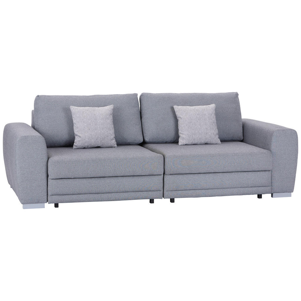 Thumbnail - Livetastic 3-Sitzer-Sofa, Grau, Textil, Füllung: Schaumstoff, 252x87x107 cm, Made in EU, USB-Anschluss, Wohnzimmer, Sofa...