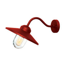 VÄGGLAMPA FÖR UTOMHUS - röd, Klassisk, metall/glas (42/27.5/25.5cm)