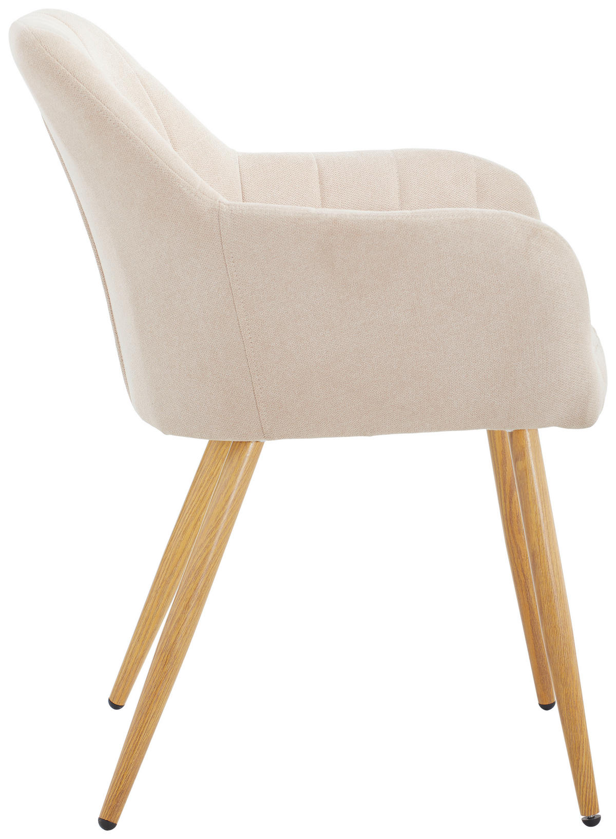 ARMLEHNSTUHL  in Eisen Samt  - Hellbraun/Eichefarben, MODERN, Textil/Metall (57/82/60cm) - MID.YOU