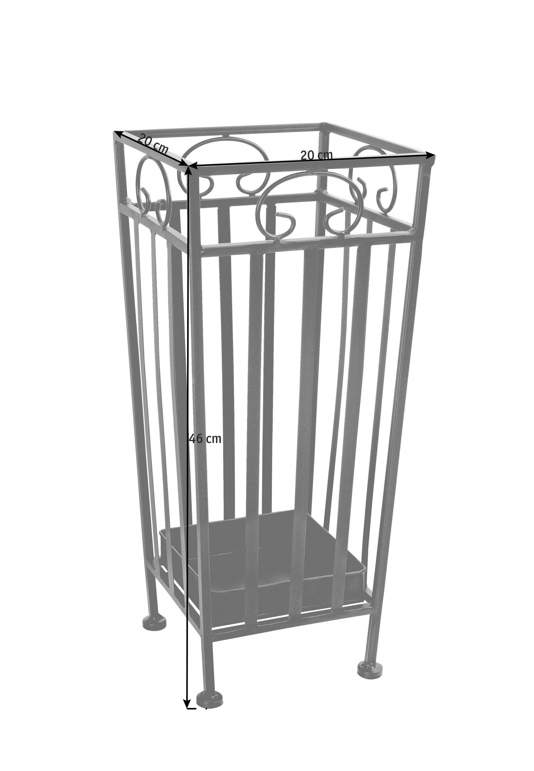 SCHIRMSTÄNDER Metall Schwarz - Schwarz, Design, Metall (20/46/20cm)