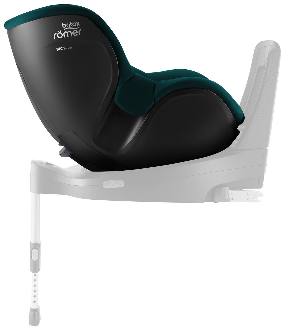 REBOARDER-KINDERSITZ DUALFIX 5Z  - Jadegrün, Basics, Textil (44/48/74cm) - Britax Römer