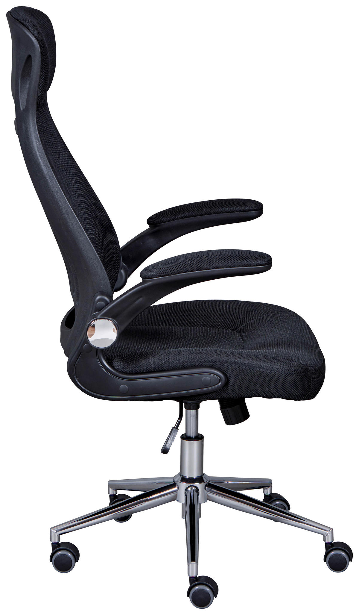 DREHSTUHL  in Schwarz  - Schwarz, KONVENTIONELL, Textil/Metall (68-65/114-122/68cm) - MID.YOU