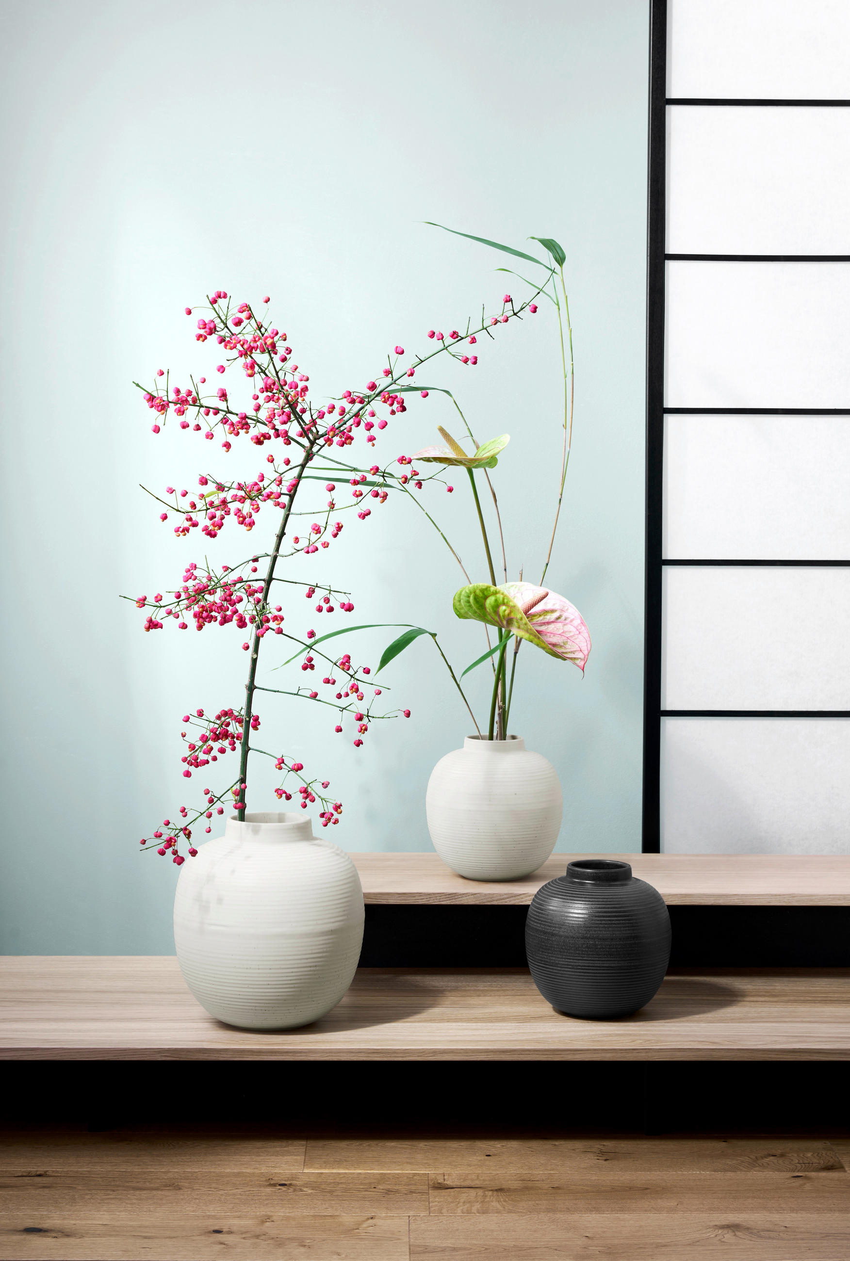 VASE Japandi home  - Schwarz, Basics, Keramik (20/22cm) - ASA