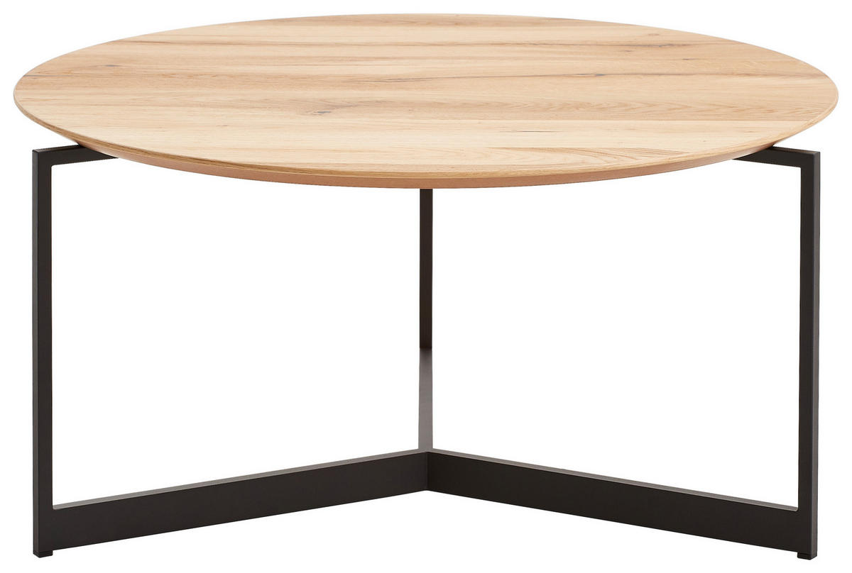COUCHTISCH in Holz, Metall 83/83/42 cm  - Eichefarben/Anthrazit, Design, Holz/Metall (83/83/42cm) - Venjakob
