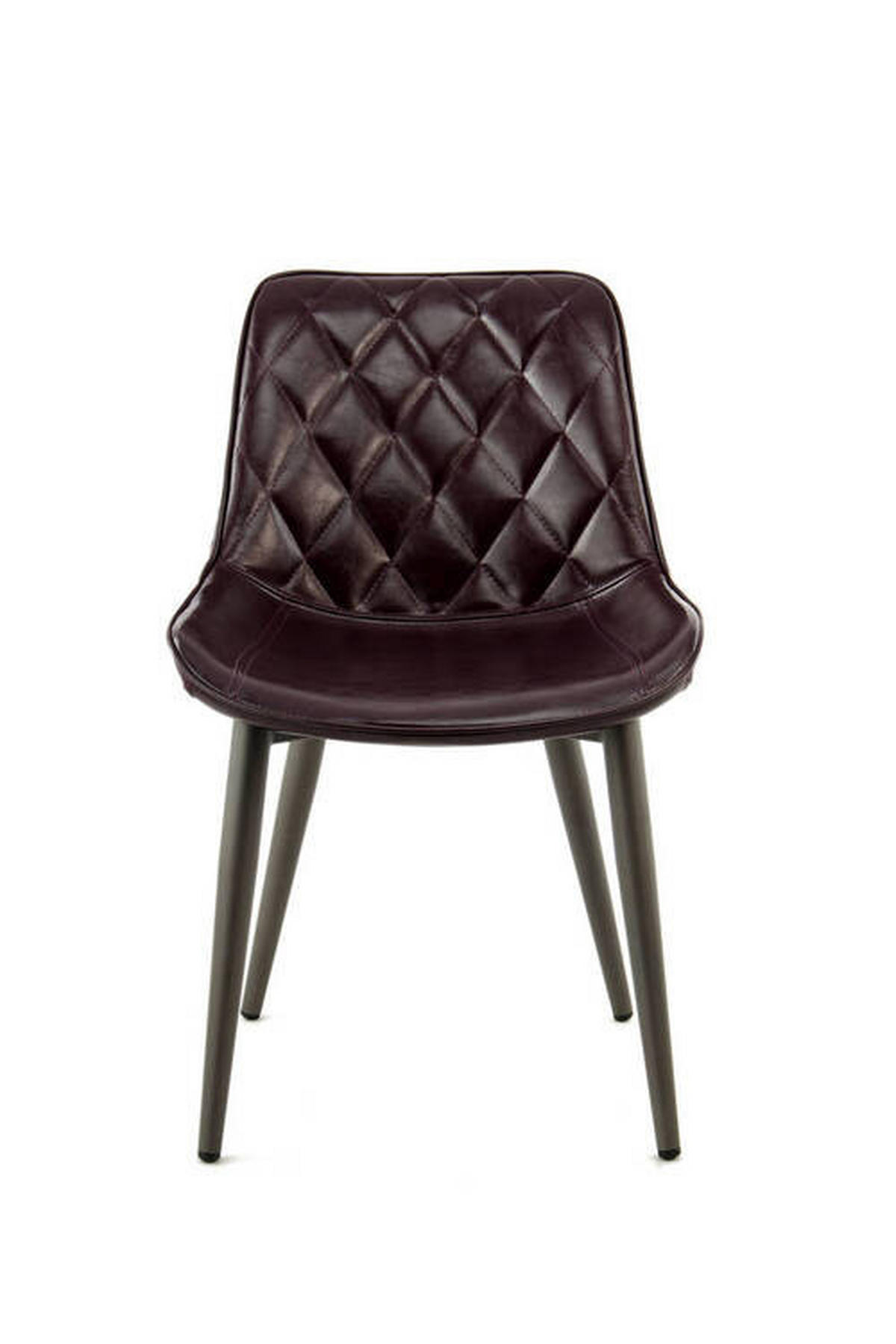 SADA ŽIDLÍ 2 kusy - purpurová, Lifestyle, kov/kůže (51/80/60cm)