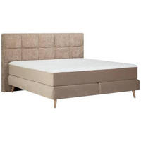 BOXSPRINGBETT 180/200 cm  in Beige  - Beige/Naturfarben, KONVENTIONELL, Holz/Textil (180/200cm) - Welnova