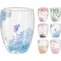 POHÁR - viacfarebná, Basics, sklo (9.2/9.2/11.5cm)