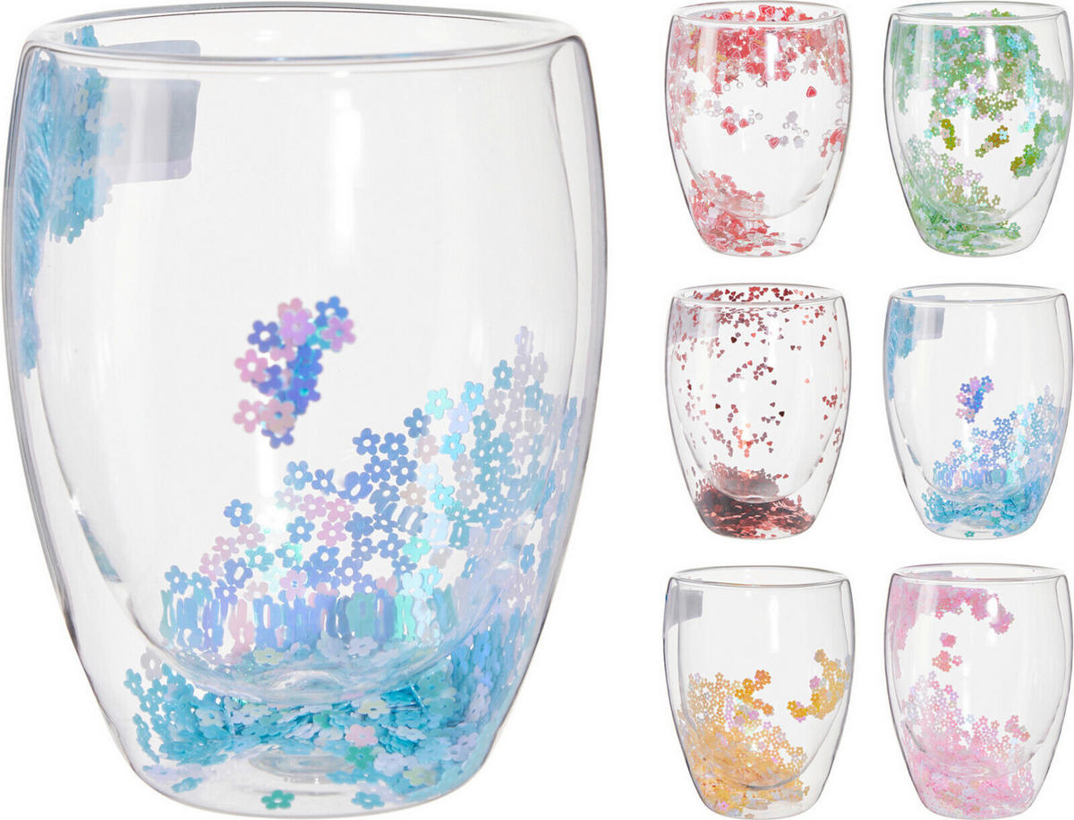 POHÁR - viacfarebná, Basics, sklo (9.2/9.2/11.5cm)