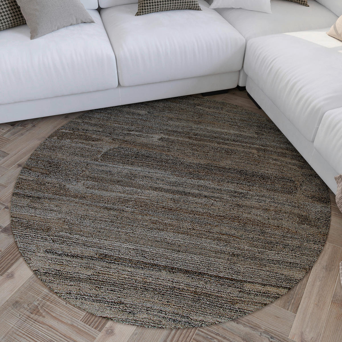 WEBTEPPICH 180 cm Hamptons Eighteen Graubraun  - Graubraun, KONVENTIONELL, Textil (180cm) - WECON HOME