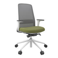 DREHSTUHL Grau, Grün, Weiß  - Weiß/Grau, MODERN, Kunststoff/Textil (70/103-115/70cm)