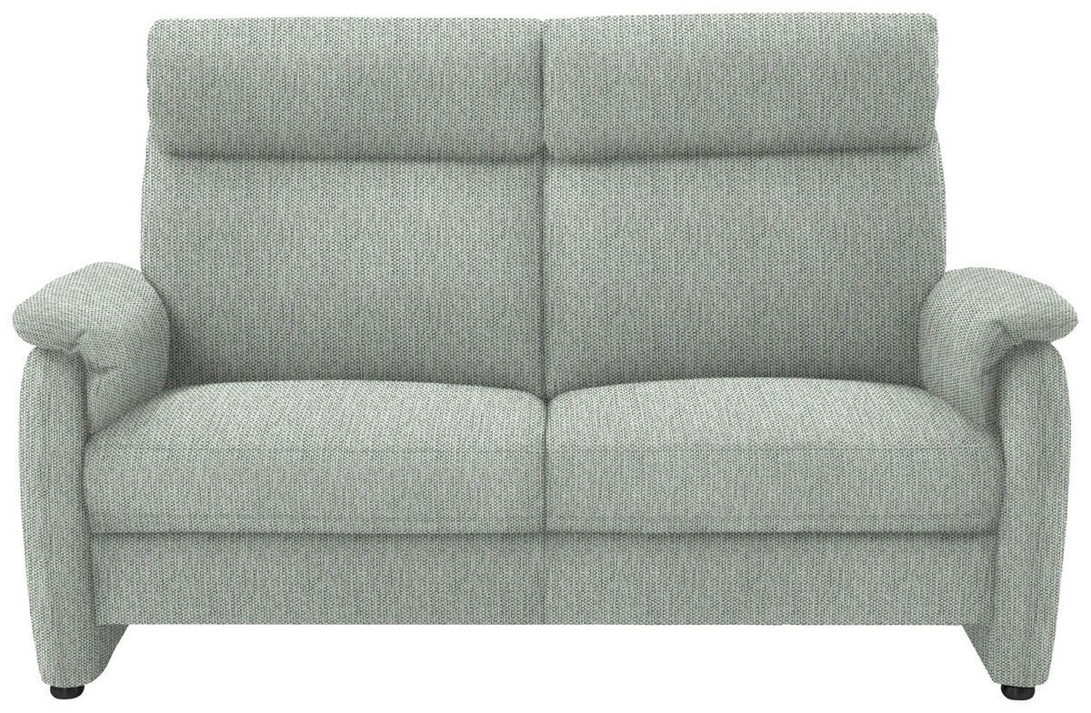 2,5-SITZER in Flachgewebe Hellgrau  - Hellgrau/Schwarz, KONVENTIONELL, Textil/Metall (178/107/97cm) - Pure Home Comfort