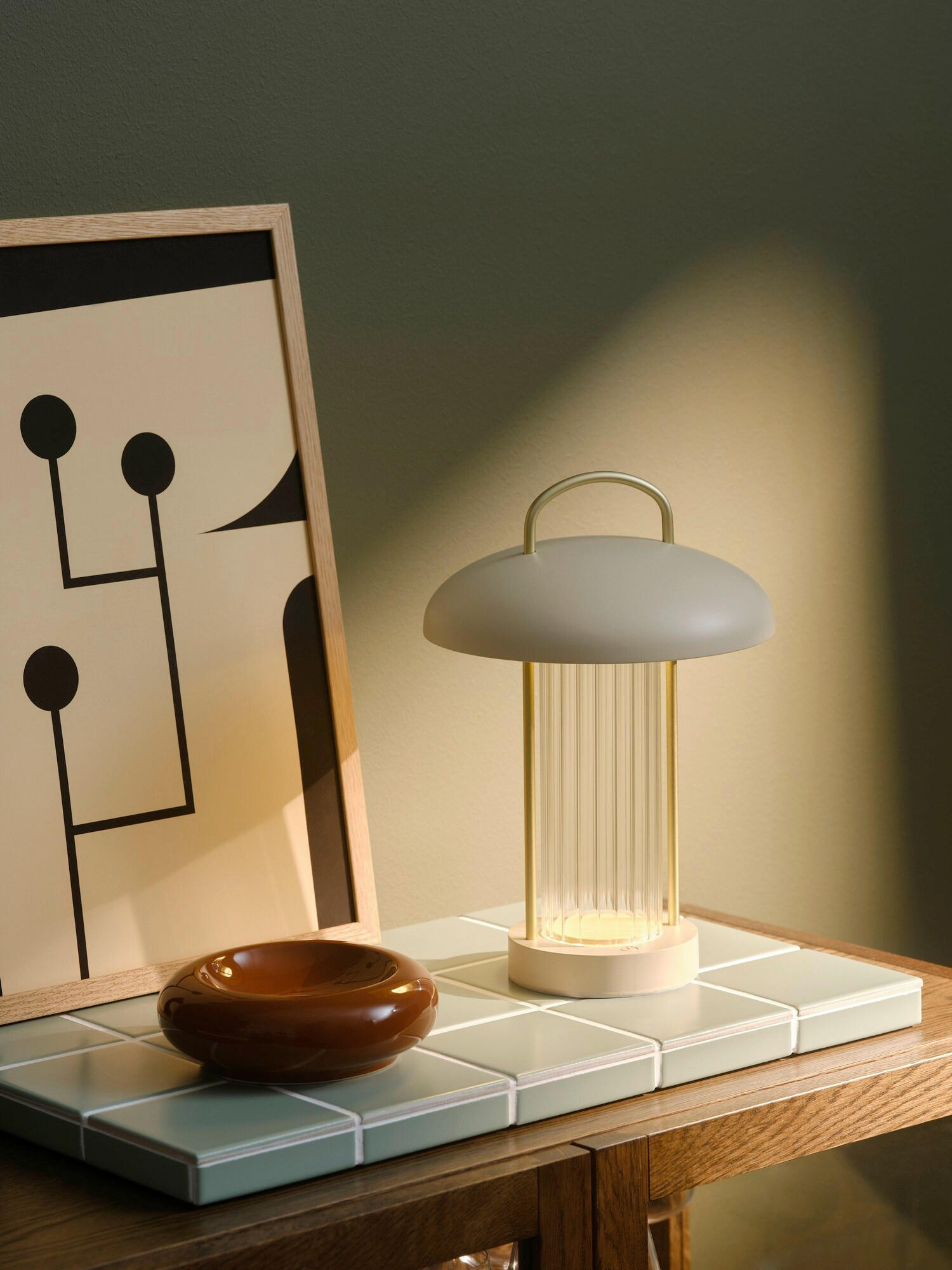 AKKU-TISCHLEUCHTE 20/29 cm   - Beige, KONVENTIONELL, Kunststoff (20/29cm) - Nordlux