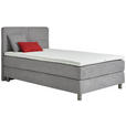 BOXSPRINGBETT 120/200 cm  in Grau  - Silberfarben/Grau, Design, Textil (120/200cm) - Xora