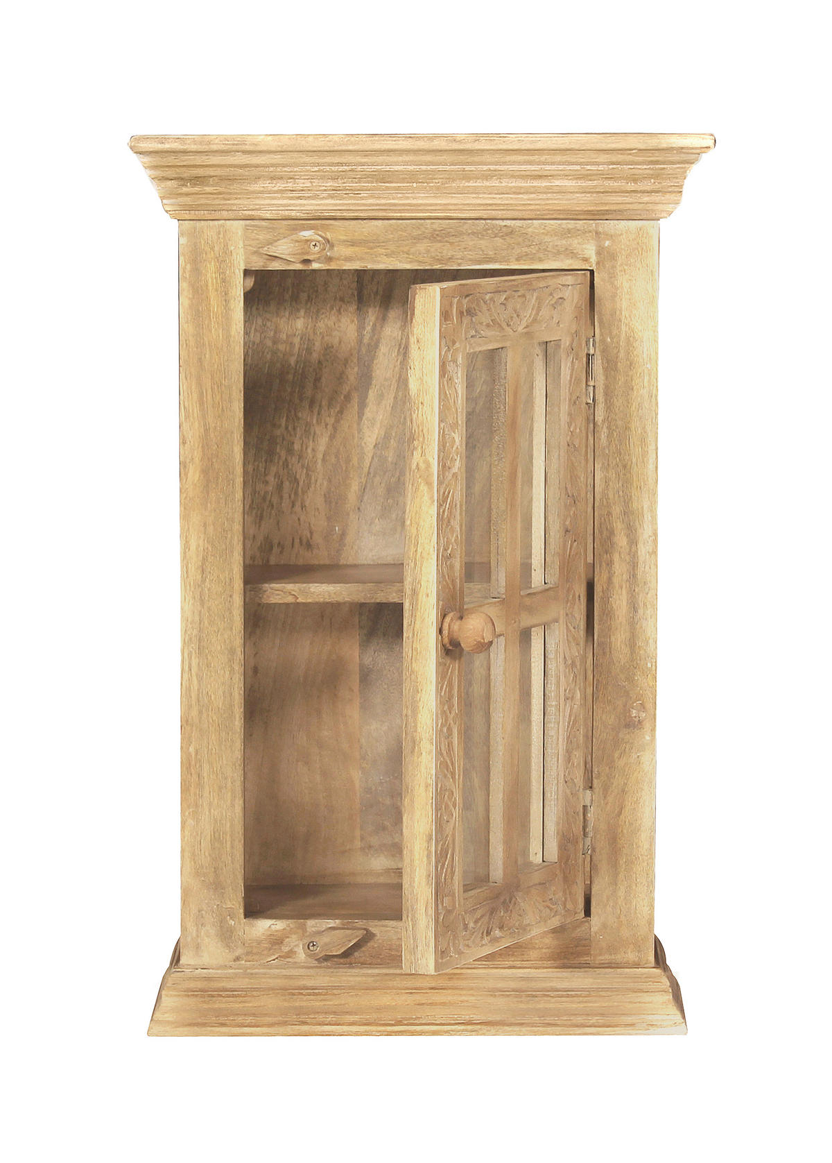 HÄNGESCHRANK 44/70/20 cm  - Naturfarben, Design, Glas/Holz (44/70/20cm) - MID.YOU
