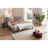 POLSTERBETT 180/200 cm  in Beige  - Beige/Schwarz, MODERN, Textil (180/200cm) - MID.YOU