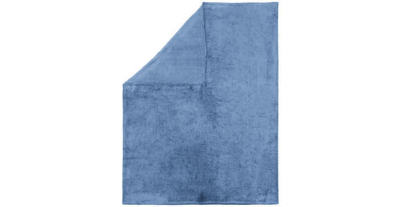 DECKE EMMA 140/190 cm - Blau, Basics, Textil (140/190cm) - Novel
