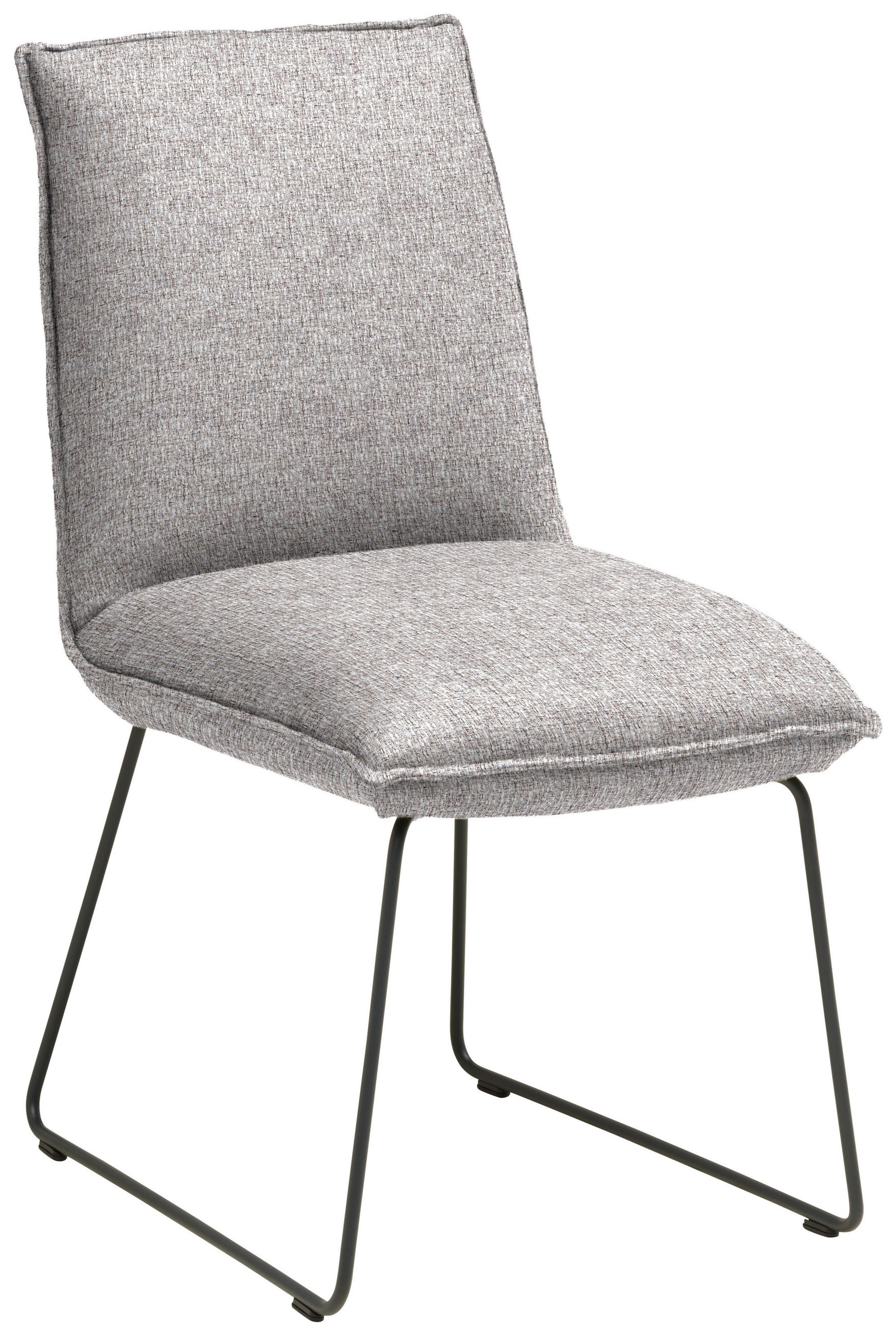 STUHL  Stoff-/Lederauswahl Webstoff  - Greige/Graphitfarben, Design, Textil/Metall (52/85/66cm) - Cassando