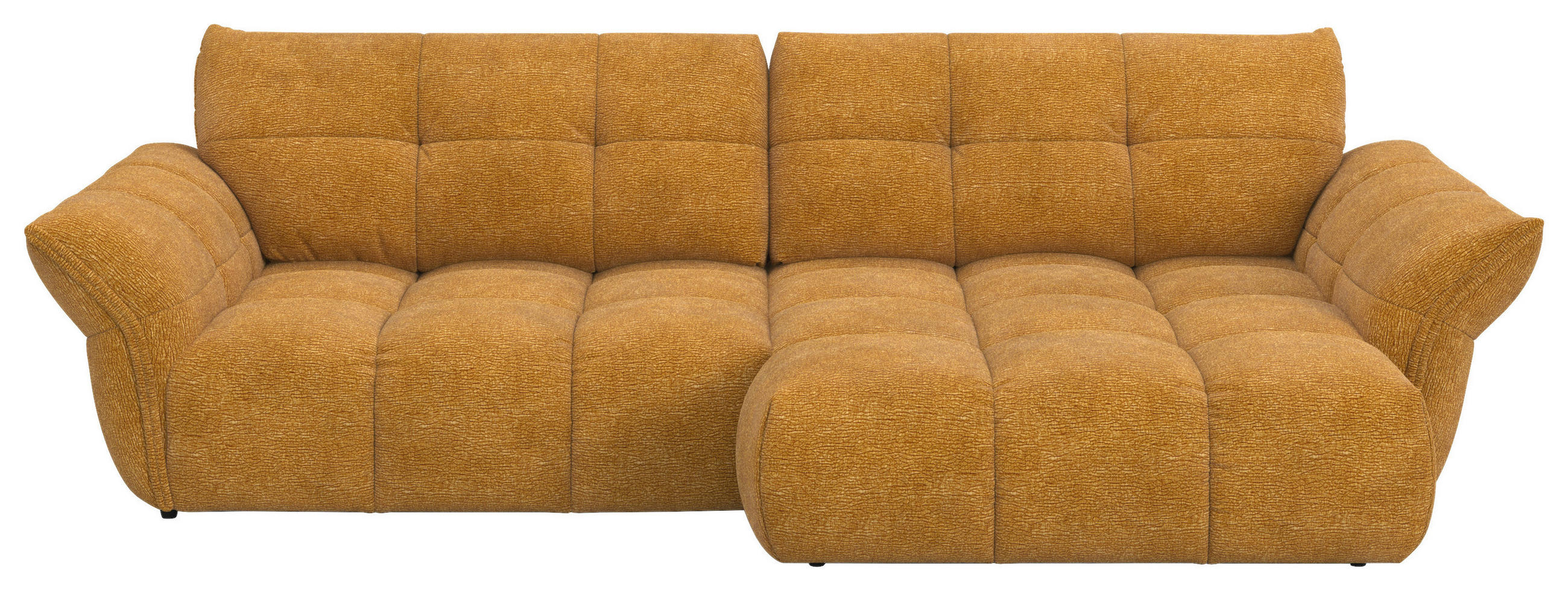 Colțar, textil, galben închis - galben închis/negru, Design, plastic/textil (312/177cm) - Welnova