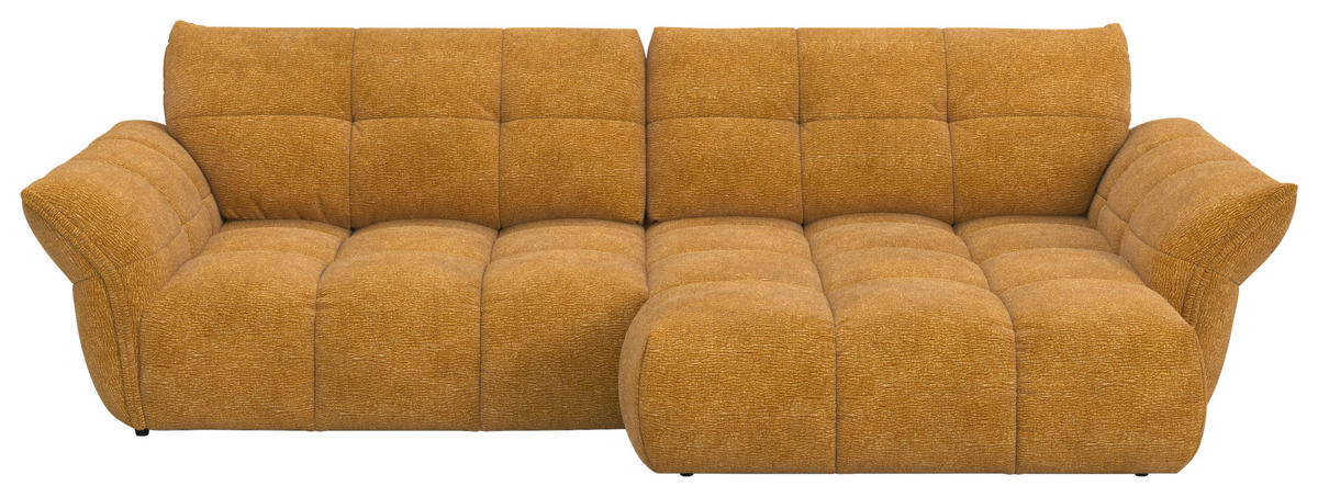 Colțar, textil, galben închis - galben închis/negru, Design, plastic/textil (312/177cm) - Welnova