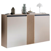 HÄNGESCHUHSCHRANK Wildeiche furniert Eichefarben, Greige  - Greige/Eichefarben, Design, Holz/Holzwerkstoff (147/82/30cm) - Moderano