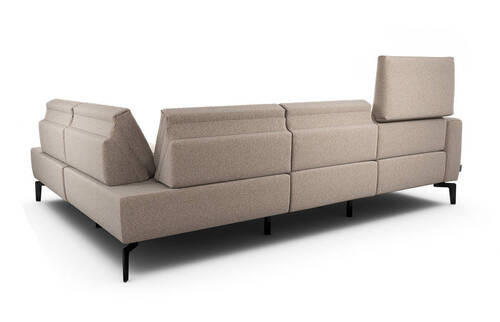 Thumbnail - Sensoo Ecksofa Cosy, Sand, Textil, 5-Sitzer, Ottomane rechts, L-Form, 256x193 cm, Stoffauswahl, Armteil links, Wohnzimme...