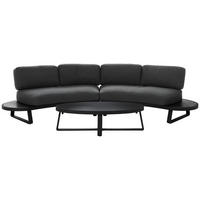 LOUNGE GARNITURA  antracit   - siva/antracit, Design, metal/tekstil (190/98/63,5cm) - Amatio